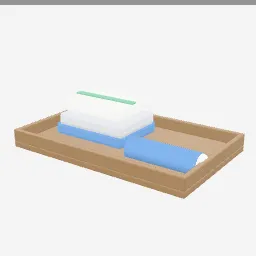 Towel Set low-poly 3D model (1,668 tris)