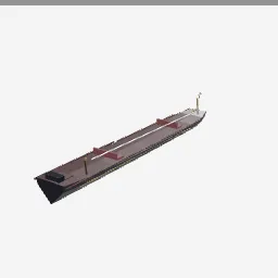 Gondola low-poly 3D model (2,016 tris)