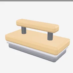 Blackboard Eraser low-poly 3D model (724 tris)