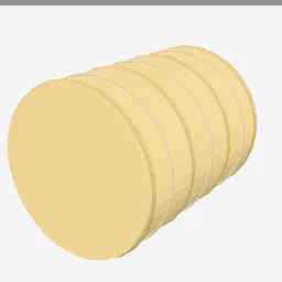 Hay Bale Round low-poly 3D model (3,356 tris)