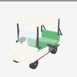 Golf Cart low-poly 3D model (16,684 tris)