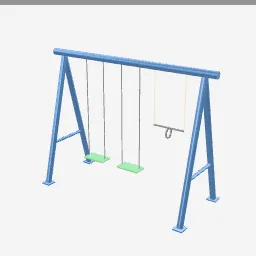 Kids Swing Set low-poly 3D model (1,920 tris)