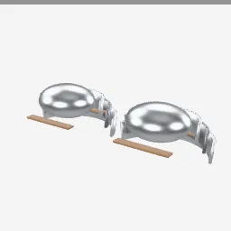 Pauldrons Pair low-poly 3D model (4,384 tris)