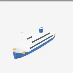 Ferry low-poly 3D model (10,870 tris)