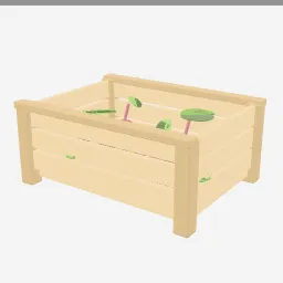 Root Veg Crate low-poly 3D model (7,420 tris)