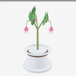 Fuchsia low-poly 3D model (30,380 tris)