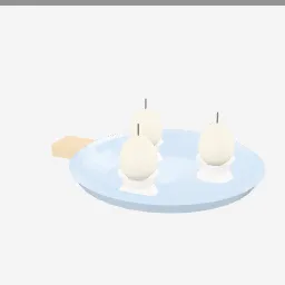Candle Eggs low-poly 3D model (4,020 tris)