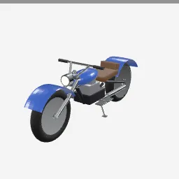 Cruiser Motorcycle low-poly 3D model (13,224 tris)