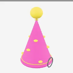 Cone Party Hat low-poly 3D model (4,578 tris)