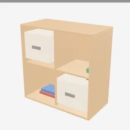 Cube Organizer low-poly 3D model (1,512 tris)