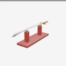 Scimitar low-poly 3D model (2,576 tris)