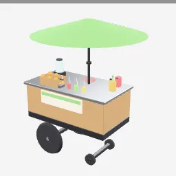 Juice Stand low-poly 3D model (7,492 tris)