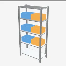 Warehouse Shelf Bin low-poly 3D model (4,644 tris)