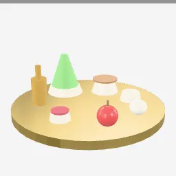 Nowruz Haft Sin low-poly 3D model (2,896 tris)