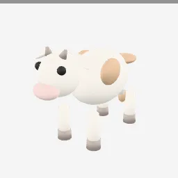 Calf low-poly 3D model (6,820 tris)