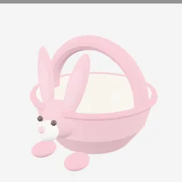 Bunny Plush Basket low-poly 3D model (10,560 tris)