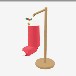Christmas Stocking low-poly 3D model (5,520 tris)