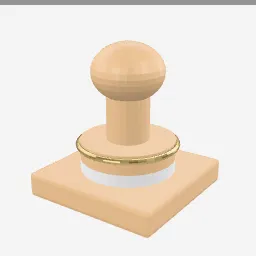Rubber Stamp low-poly 3D model (2,800 tris)