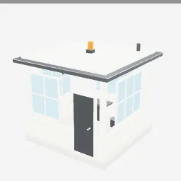 Guard House low-poly 3D model (3,704 tris)