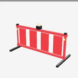 Construction Barrier low-poly 3D model (2,664 tris)