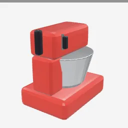 Stand Mixer low-poly 3D model (3,104 tris)