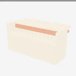 Cornice Section low-poly 3D model (1,404 tris)