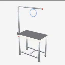 Grooming Table low-poly 3D model (2,648 tris)