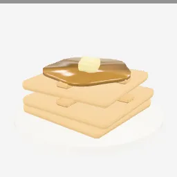 Waffle Stack low-poly 3D model (1,044 tris)