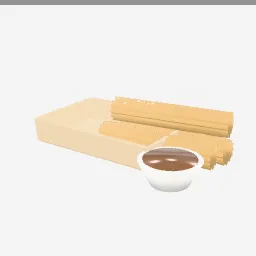 Churros low-poly 3D model (8,568 tris)