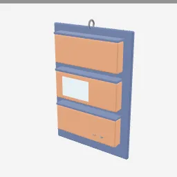 Seatback Organizer low-poly 3D model (2,252 tris)
