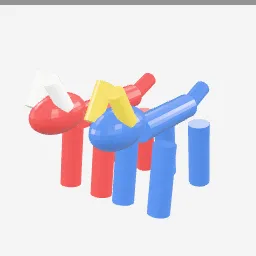 Balloon Animals low-poly 3D model (2,816 tris)