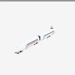 High Speed Trainset low-poly 3D model (2,220 tris)