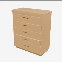 Drawer Chest low-poly 3D model (6,188 tris)