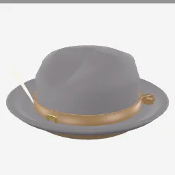Fedora low-poly 3D model (2,592 tris)