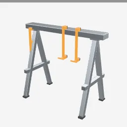 Sawhorse Clamps low-poly 3D model (3,628 tris)