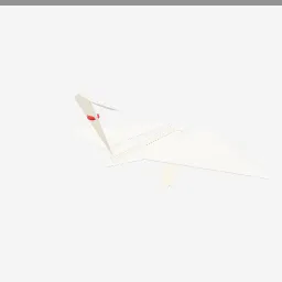Origami Crane low-poly 3D model (484 tris)