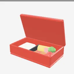 Bento Box low-poly 3D model (5,316 tris)