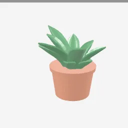 Aloe Vera low-poly 3D model (12,448 tris)