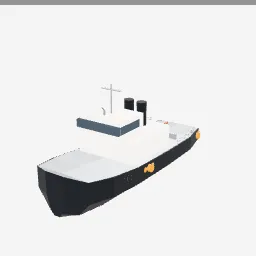 Tugboat low-poly 3D model (20,618 tris)