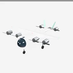 Evtol Air Taxi low-poly 3D model (6,860 tris)
