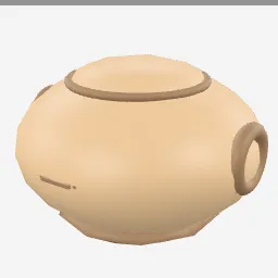 Pouf low-poly 3D model (3,948 tris)
