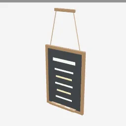 Chalkboard Menu low-poly 3D model (1,880 tris)