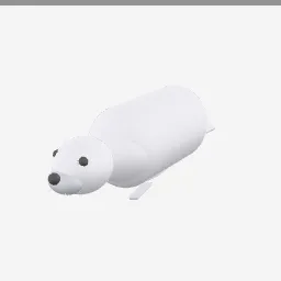 Seal low-poly 3D model (5,776 tris)