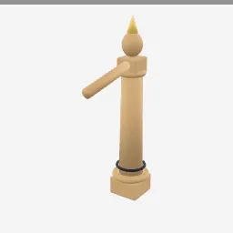 Stair Newel Post low-poly 3D model (3,278 tris)