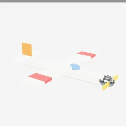 Toy Airplane Foam low-poly 3D model (1,800 tris)