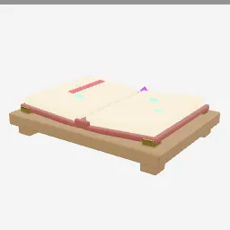 Spellbook low-poly 3D model (2,140 tris)