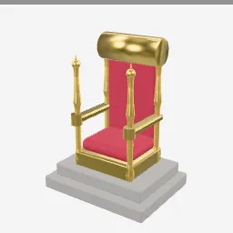 Throne low-poly 3D model (6,852 tris)