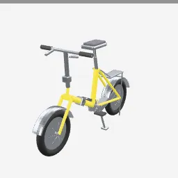 Folding Bike low-poly 3D model (13,656 tris)