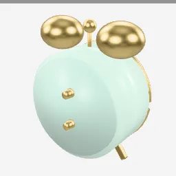 Alarm Clock low-poly 3D model (4,976 tris)