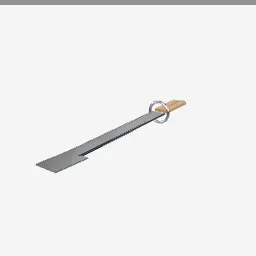 Machete low-poly 3D model (1,404 tris)